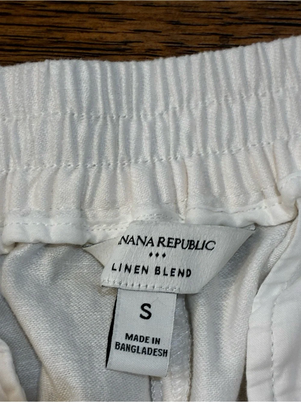 Banana Republic High-Rise Linen Cotton Blend Wide-Leg Pants White Size Small